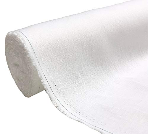 A-Express Naturrein Leinen Stoff Sanft Kleidung Reines Leinenstoff für Handarbeit Nähen Heimwerken Schneiderei Kreuzstich Mode Tasche 100% Leinen 140cm Breite - 1 Meter 100cm x 140cm Weiß A-Express Naturrein Leinen Stoff Sanft Kleidung Reines Leinenstoff für Handarbeit Nähen Heimwerken Schneiderei Kreuzstich Mode Tasche 100% Leinen 140cm Breite - 1 Meter 100cm x 140cm Weiß von A-Express