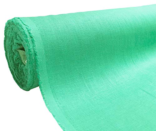 A-Express Naturrein Leinen Stoff Sanft Kleidung Reines Leinenstoff für Handarbeit Nähen Heimwerken Schneiderei Kreuzstich Mode Tasche 100% Leinen 140cm Breite - 2 Meter 200cm x 140cm Aqua A-Express Naturrein Leinen Stoff Sanft Kleidung Reines Leinenstoff für Handarbeit Nähen Heimwerken Schneiderei Kreuzstich Mode Tasche 100% Leinen 140cm Breite - 2 Meter 200cm x 140cm Aqua von A-Express