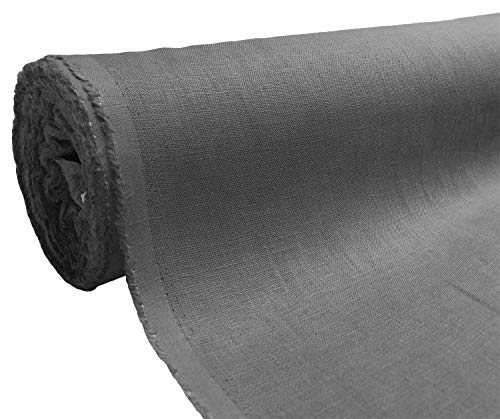A-Express Naturrein Leinen Stoff Sanft Kleidung Reines Leinenstoff für Handarbeit Nähen Heimwerken Schneiderei Kreuzstich Mode Tasche 100% Leinen 140cm Breite - 2 Meter 200cm x 140cm Dunkelgrau A-Express Naturrein Leinen Stoff Sanft Kleidung Reines Leinenstoff für Handarbeit Nähen Heimwerken Schneiderei Kreuzstich Mode Tasche 100% Leinen 140cm Breite - 2 Meter 200cm x 140cm Dunkelgrau von A-Express