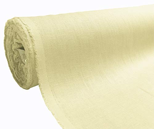 A-Express Naturrein Leinen Stoff Sanft Kleidung Reines Leinenstoff für Handarbeit Nähen Heimwerken Schneiderei Kreuzstich Mode Tasche 100% Leinen 140cm Breite - Halber Meter 50cm x 140cm Sahne A-Express Naturrein Leinen Stoff Sanft Kleidung Reines Leinenstoff für Handarbeit Nähen Heimwerken Schneiderei Kreuzstich Mode Tasche 100% Leinen 140cm Breite - Halber Meter 50cm x 140cm Sahne von A-Express