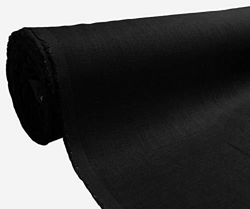 A-Express Naturrein Leinen Stoff Sanft Kleidung Reines Leinenstoff für Handarbeit Nähen Heimwerken Schneiderei Kreuzstich Mode Tasche 100% Leinen 140cm Breite - Halber Meter 50cm x 140cm Schwarz A-Express Naturrein Leinen Stoff Sanft Kleidung Reines Leinenstoff für Handarbeit Nähen Heimwerken Schneiderei Kreuzstich Mode Tasche 100% Leinen 140cm Breite - Halber Meter 50cm x 140cm Schwarz von A-Express