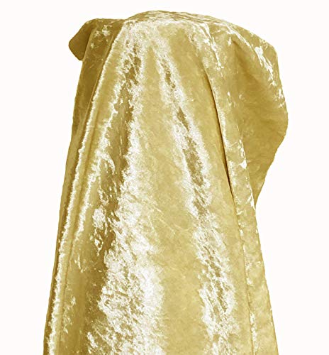 A-Express Stoff Pannesamt Sanft Samt Karneval Bekleidung Kostüm Dekostoff Gardinenstoff Schneiderei Stoff 140cm Breite - Halber Meter 50cm x 140cm Gold A-Express Stoff Pannesamt Sanft Samt Karneval Bekleidung Kostüm Dekostoff Gardinenstoff Schneiderei Stoff 140cm Breite - Halber Meter 50cm x 140cm Gold von A-Express