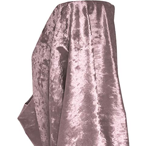 A-Express Stoff Pannesamt Sanft Samt Karneval Bekleidung Kostüm Dekostoff Gardinenstoff Schneiderei Stoff 140cm Breite - Halber Meter 50cm x 140cm Licht Rosa von A-Express