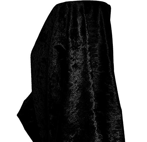 A-Express Stoff Pannesamt Sanft Samt Karneval Bekleidung Kostüm Dekostoff Gardinenstoff Schneiderei Stoff 140cm Breite - Halber Meter 50cm x 140cm Schwarz A-Express Stoff Pannesamt Sanft Samt Karneval Bekleidung Kostüm Dekostoff Gardinenstoff Schneiderei Stoff 140cm Breite - Halber Meter 50cm x 140cm Schwarz von A-Express