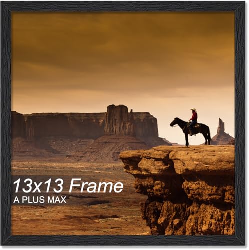 A PLUS MAX Quadratischer 33 x 33 cm großer Holz-Bilderrahmen für 33 x 33 cm große Bilder, Poster, Foto, geringes Gewicht, Schwarz, 1 Packung A PLUS MAX Quadratischer 33 x 33 cm großer Holz-Bilderrahmen für 33 x 33 cm große Bilder, Poster, Foto, geringes Gewicht, Schwarz, 1 Packung von A PLUS MAX