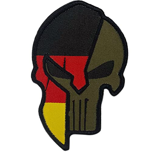 Deutschland Klett Patch - Hochwertiger Emblem - Aufnäher mit Deutschland Flagge - Ideal als Deutschland Patch, Deutschland Aufnäher und Deutschland Patch Klett (Punisher) von A TODA LECHE