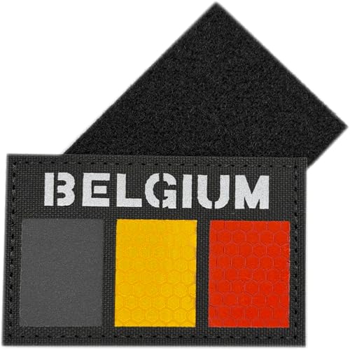 Reflektierender Patch Belgien mit Klett | Flagge Schwarz Gelb Rot Hohe Sichtbarkeit | Taktisches Militär Abzeichen 8 x 5 cm Reflektierender Patch Belgien mit Klett | Flagge Schwarz Gelb Rot Hohe Sichtbarkeit | Taktisches Militär Abzeichen 8 x 5 cm von A TODA LECHE
