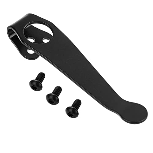Verbesserter tiefer Taschenclip für Spyderco C81 C10 C11 Messer, Premium-Titan-Konstruktion, mehrere Modelle unterstützt, komplett mit Clipschrauben, schlankes schwarzes Design von A.I.FORCE