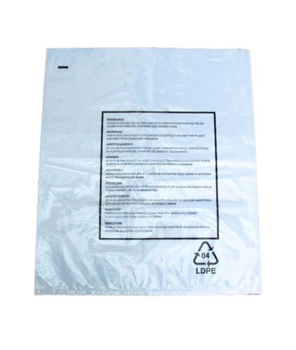 500 Stück PE-Beutel 400x500x0,050mm (50mµ) einseitig offen Polybeutel Plastikbeutel Folienbeutel Impulsbeutel Flachbeutel Tüte Tütchen Beutel transparent mit Aufdruck von A.K.B.
