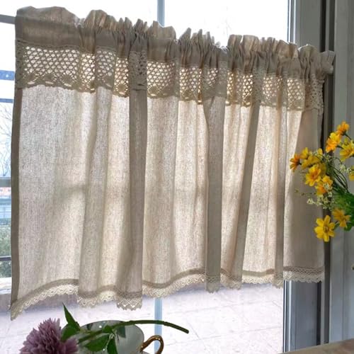 A.Monamour Gardine Scheibengardinen Kurzstores Bauernhaus Beige Baumwolle Leinen Häkel Spitze Blickdicht Kurzvorhang Kurzgardinen Küchengardine Küche Vorhang Fenster Kurz Stores Bistrogardine A.Monamour Gardine Scheibengardinen Kurzstores Bauernhaus Beige Baumwolle Leinen Häkel Spitze Blickdicht Kurzvorhang Kurzgardinen Küchengardine Küche Vorhang Fenster Kurz Stores Bistrogardine von A.Monamour