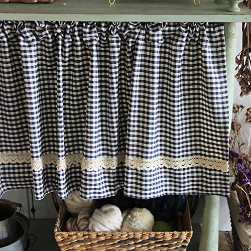 A.Monamour Gardine Scheibengardinen Kurzstores Baumwolle Blau Weiß Kariert Spitze Ländliches Bauernhaus Gingham Kurzvorhang Kurzgardinen Küchengardine Küchenvorhang Volants Küche Fenster Kurz Vorhang A.Monamour Gardine Scheibengardinen Kurzstores Baumwolle Blau Weiß Kariert Spitze Ländliches Bauernhaus Gingham Kurzvorhang Kurzgardinen Küchengardine Küchenvorhang Volants Küche Fenster Kurz Vorhang von A.Monamour