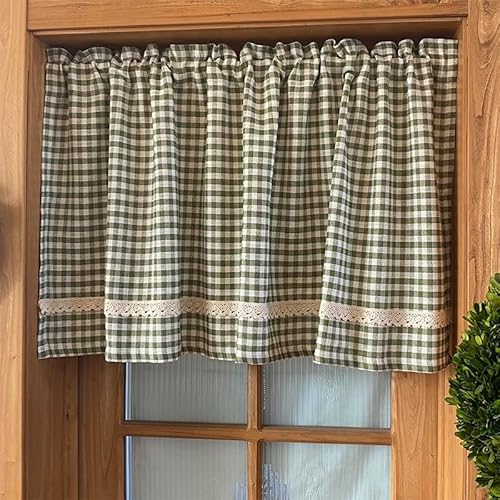 A.Monamour Gardine Scheibengardinen Kurzstores Baumwolle Grün Weiß Karierte Spitze Ländliches Bauernhaus Gingham Kurzvorhang Kurzgardinen Küchengardine Küchenvorhang Volants Küche Fenster Kurz Vorhang A.Monamour Gardine Scheibengardinen Kurzstores Baumwolle Grün Weiß Karierte Spitze Ländliches Bauernhaus Gingham Kurzvorhang Kurzgardinen Küchengardine Küchenvorhang Volants Küche Fenster Kurz Vorhang von A.Monamour