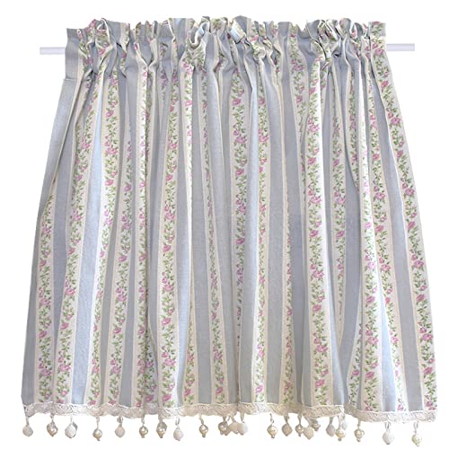 A.Monamour Gardine Scheibengardinen Kurzstores Baumwolle Leinen Rosa Rosen Blau Gestreift Floral Blickdicht Kurzvorhang Kurzgardinen Küchengardine Küche Vorhang Fenster Kurz Stores Bistrogardine A.Monamour Gardine Scheibengardinen Kurzstores Baumwolle Leinen Rosa Rosen Blau Gestreift Floral Blickdicht Kurzvorhang Kurzgardinen Küchengardine Küche Vorhang Fenster Kurz Stores Bistrogardine von A.Monamour