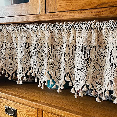 A.Monamour Gardine Scheibengardinen Kurzstores Beige Baumwolle Häkeln Hohl Stricken Florales Muster Boho Chic Vorhang Kurzgardinen Küchenvorhang Küche Vorhang Fenster Kurz Stores Bistrogardine A.Monamour Gardine Scheibengardinen Kurzstores Beige Baumwolle Häkeln Hohl Stricken Florales Muster Boho Chic Vorhang Kurzgardinen Küchenvorhang Küche Vorhang Fenster Kurz Stores Bistrogardine von A.Monamour