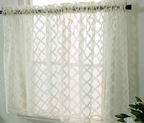 A.Monamour Gardine Scheibengardinen Kurzstores Beige Transparente Voile Marokkanischen Geometrisches Muster Kurzvorhang Kurzgardinen Küchengardine Volants Küche Fenster Kurz Vorhang Bistrogardine A.Monamour Gardine Scheibengardinen Kurzstores Beige Transparente Voile Marokkanischen Geometrisches Muster Kurzvorhang Kurzgardinen Küchengardine Volants Küche Fenster Kurz Vorhang Bistrogardine von A.Monamour