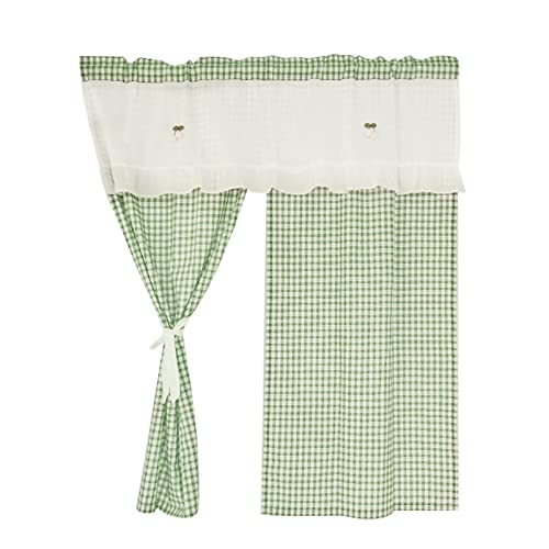 A.Monamour Gardine Scheibengardinen Kurzstores Grün Baumwoll Kariert Karo im Mittel Schlitz Stil Kurzvorhang Kurzgardinen Küchengardine Küchenvorhang Küche Vorhang Fenster Kurz Stores Bistrogardine A.Monamour Gardine Scheibengardinen Kurzstores Grün Baumwoll Kariert Karo im Mittel Schlitz Stil Kurzvorhang Kurzgardinen Küchengardine Küchenvorhang Küche Vorhang Fenster Kurz Stores Bistrogardine von A.Monamour