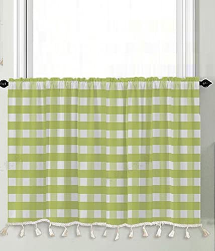 A.Monamour Gardine Scheibengardinen Kurzstores Grün Kariert Gingham Muster Bauernhaus Kurzvorhang Kurzgardinen Küchengardine Küchenvorhang Volants Küche Fenster Kurz Vorhang Bistrogardine A.Monamour Gardine Scheibengardinen Kurzstores Grün Kariert Gingham Muster Bauernhaus Kurzvorhang Kurzgardinen Küchengardine Küchenvorhang Volants Küche Fenster Kurz Vorhang Bistrogardine von A.Monamour