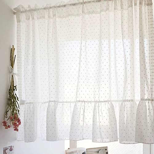 A.Monamour Gardine Scheibengardinen Kurzstores Halbtransparenter Weißer Voile Tüll Chiffon Pompon mit Rüschen Kurzgardinen Küchengardine Küchenvorhang Küche Fenster Kurz Vorhang Stores Bistrogardine A.Monamour Gardine Scheibengardinen Kurzstores Halbtransparenter Weißer Voile Tüll Chiffon Pompon mit Rüschen Kurzgardinen Küchengardine Küchenvorhang Küche Fenster Kurz Vorhang Stores Bistrogardine von A.Monamour