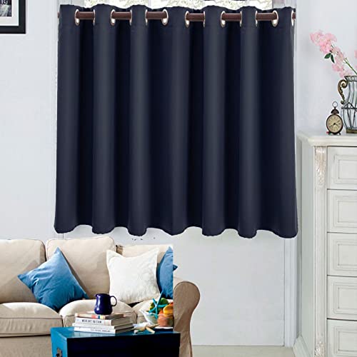 A.Monamour Gardine Scheibengardinen Kurzstores Navy Blau Blickdicht Verdunkelungsvorhang Kurzvorhang Kurzgardinen Küchengardine Küchenvorhang Küche Vorhang Fenster Kurz Stores Bistrogardine A.Monamour Gardine Scheibengardinen Kurzstores Navy Blau Blickdicht Verdunkelungsvorhang Kurzvorhang Kurzgardinen Küchengardine Küchenvorhang Küche Vorhang Fenster Kurz Stores Bistrogardine von A.Monamour