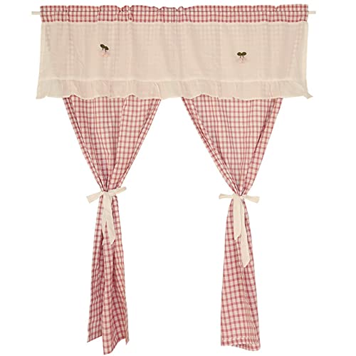 A.Monamour Gardine Scheibengardinen Kurzstores Rosa Baumwoll Kariert Karo im Mittel Schlitz Stil Kurzvorhang Kurzgardinen Küchengardine Küchenvorhang Küche Vorhang Fenster Kurz Stores Bistrogardine A.Monamour Gardine Scheibengardinen Kurzstores Rosa Baumwoll Kariert Karo im Mittel Schlitz Stil Kurzvorhang Kurzgardinen Küchengardine Küchenvorhang Küche Vorhang Fenster Kurz Stores Bistrogardine von A.Monamour