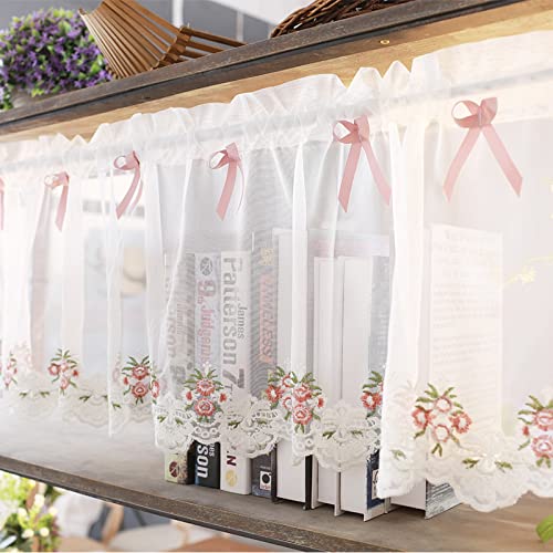 A.Monamour Gardine Scheibengardinen Kurzstores Schiebevorhänge Weiße Transparente Voile Tüll Blumenstickerei Kurzvorhang Kurzgardinen Fensterbehandlung Küche Vorhang Fenster Kurz Stores Bistrogardine A.Monamour Gardine Scheibengardinen Kurzstores Schiebevorhänge Weiße Transparente Voile Tüll Blumenstickerei Kurzvorhang Kurzgardinen Fensterbehandlung Küche Vorhang Fenster Kurz Stores Bistrogardine von A.Monamour