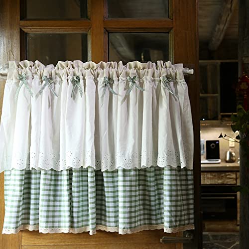 A.Monamour Gardine Scheibengardinen Kurzstores Weiße Baumwolle Blau Kariert mit Schleife Kurzvorhang Kurzgardinen Küchengardine Küchenvorhang Küche Vorhang Fenster Kurz Stores Bistrogardine A.Monamour Gardine Scheibengardinen Kurzstores Weiße Baumwolle Blau Kariert mit Schleife Kurzvorhang Kurzgardinen Küchengardine Küchenvorhang Küche Vorhang Fenster Kurz Stores Bistrogardine von A.Monamour