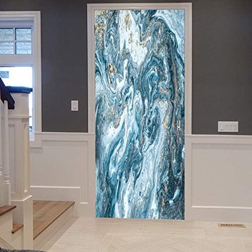 A.Monamour Türtapete Selbstklebend Türfolie Türposter 3D Weißblaue Acrylfarben Goldene Pulver Effekt Marmor Textur Vinyl Folie Türdeko Tapete Wandbild Türaufkleber Türtattoo 90 x 200 cm A.Monamour Türtapete Selbstklebend Türfolie Türposter 3D Weißblaue Acrylfarben Goldene Pulver Effekt Marmor Textur Vinyl Folie Türdeko Tapete Wandbild Türaufkleber Türtattoo 90 x 200 cm von A.Monamour