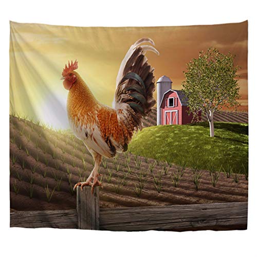 A.Monamour Wandteppiche Hahn Auf Einem Bauernhof Zaun Im Morgengrauen Landschaft Morgen Kunstdruck Stoff Wandteppich Wandbehänge Wandbild Für Schlafzimmer Wohnzimmer 180x200cm A.Monamour Wandteppiche Hahn Auf Einem Bauernhof Zaun Im Morgengrauen Landschaft Morgen Kunstdruck Stoff Wandteppich Wandbehänge Wandbild Für Schlafzimmer Wohnzimmer 180x200cm von A.Monamour