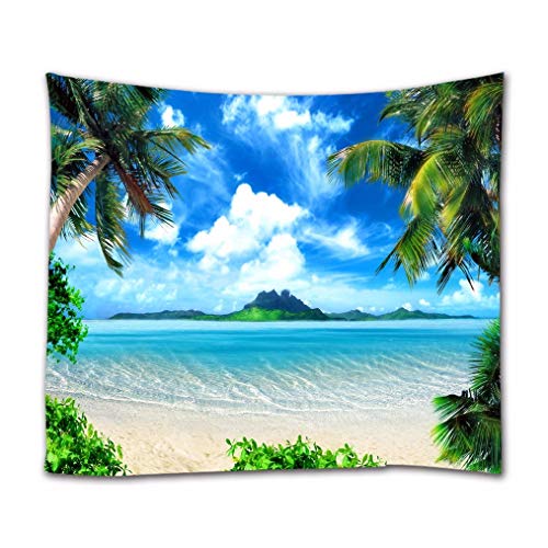 A.Monamour Wandteppiche Tropische Insel Küste Strand Palmen Blauer Himmel Weiße Wolken Natur Landschaft Drucken Stoff Hippie-Mandala-Wandteppich Wand Kunst Wandbehänge Tischdecke Bettdecke 153x130cm A.Monamour Wandteppiche Tropische Insel Küste Strand Palmen Blauer Himmel Weiße Wolken Natur Landschaft Drucken Stoff Hippie-Mandala-Wandteppich Wand Kunst Wandbehänge Tischdecke Bettdecke 153x130cm von A.Monamour