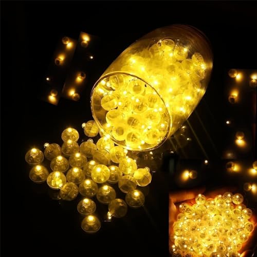 A.bigwhale LED Ballons Lichter, Mini LED Licht Warmweiß 120 Stück, LED Ballonlicht für Papierlaterne, Ballonlicht, Geburtstagsfeier, Hochzeit, Halloween, Weihnachts dekoration von A.bigwhale