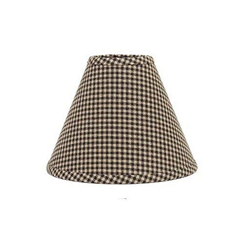 Home Collection by Raghu Home Newbury Lampenschirm mit Gingham-Muster, 30,5 cm, Schwarz von A1 Home Collections