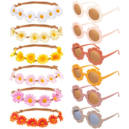 A1DIEE 12 Stücke Groovy Dasiy Kinder Party Brille Boho Stirnband Verstellbare Krone Retro Hippie Lustige Brille Maskerade Fotokabine Requisite Festival Kostüm Zubehör Geburtstagsgeschenke Mädchen A1DIEE 12 Stücke Groovy Dasiy Kinder Party Brille Boho Stirnband Verstellbare Krone Retro Hippie Lustige Brille Maskerade Fotokabine Requisite Festival Kostüm Zubehör Geburtstagsgeschenke Mädchen von A1DIEE