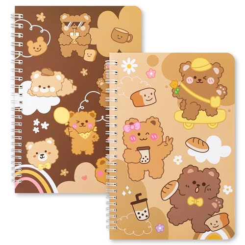 A1DIEE 2 Stück A5 Bär Notizbuch mit Spiralbindung für Kinder Cartoon Tier Spiralblock Notizbuch Spiral Tagebuch Notizbücher Ringbuch Reisen Memos Notizblock für Schüler Lehrer A1DIEE 2 Stück A5 Bär Notizbuch mit Spiralbindung für Kinder Cartoon Tier Spiralblock Notizbuch Spiral Tagebuch Notizbücher Ringbuch Reisen Memos Notizblock für Schüler Lehrer von A1DIEE