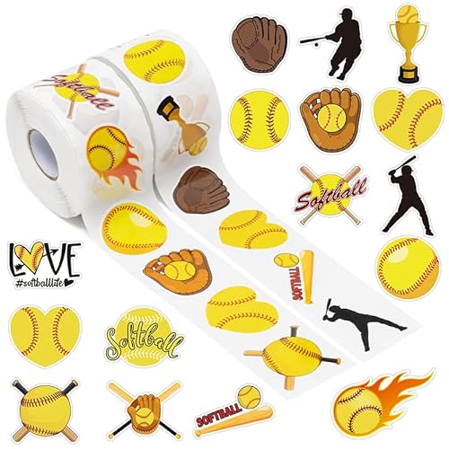 A1DIEE Weicher Ball Aufkleber Rolle - 1000 Stück Baseball Selbstklebende Roller Sticker Belohnungsaufkleber Sportliebhaber Geschenke DIY Siegelaufkleber für Scrapbooking Laptop Party Tasche A1DIEE Weicher Ball Aufkleber Rolle - 1000 Stück Baseball Selbstklebende Roller Sticker Belohnungsaufkleber Sportliebhaber Geschenke DIY Siegelaufkleber für Scrapbooking Laptop Party Tasche von A1DIEE