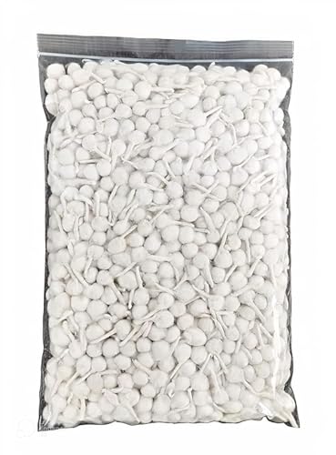 Baumwolldochte, handgefertigt, Diya Batti, Indien, Puja, Baumwolle, lang, Jyot Bati Akhand, Öllampe, Diya, 200 Stück, Weiß (runder Docht) von A1Sonic Quality for less