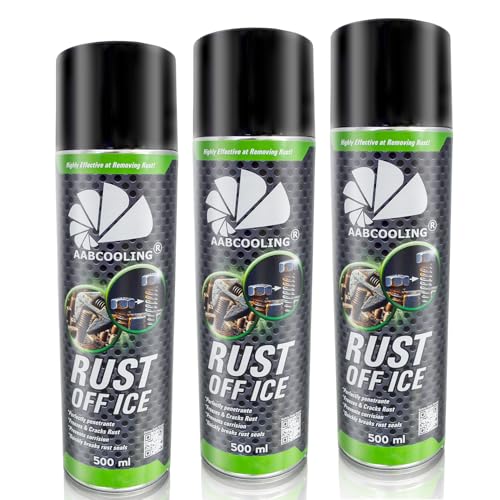 AABCOOLING 3x Rust Off Ice 500ml – Kälteschock Rostlöser & Schmiermittel Spray, Löst festsitzende Schrauben an Werkzeugen und Maschinen, Ideal für Elektro- & Handwerkzeuge, Silikonfrei, Rostumwandler AABCOOLING 3x Rust Off Ice 500ml – Kälteschock Rostlöser & Schmiermittel Spray, Löst festsitzende Schrauben an Werkzeugen und Maschinen, Ideal für Elektro- & Handwerkzeuge, Silikonfrei, Rostumwandler von AABCOOLING