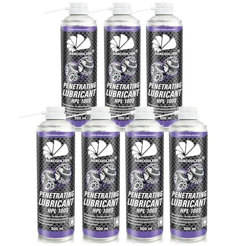 AABCOOLING Penetrating Lubricant HPL 100S, Kriechöl Spray 7x500ml – Rostschutz & Schmierfett für Fahrradkette, Schloss, Gelenke, metallfreier Dauerschmierstoff K7 AABCOOLING Penetrating Lubricant HPL 100S, Kriechöl Spray 7x500ml – Rostschutz & Schmierfett für Fahrradkette, Schloss, Gelenke, metallfreier Dauerschmierstoff K7 von AABCOOLING