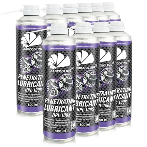 AABCOOLING Penetrating Lubricant HPL 100S, Universal Kriechöl Fett 10x500ml – Multifunktionsspray mit sehr guter Haftung, verhindert Korrosion, für Fahrrad & Motorrad K7 von AABCOOLING