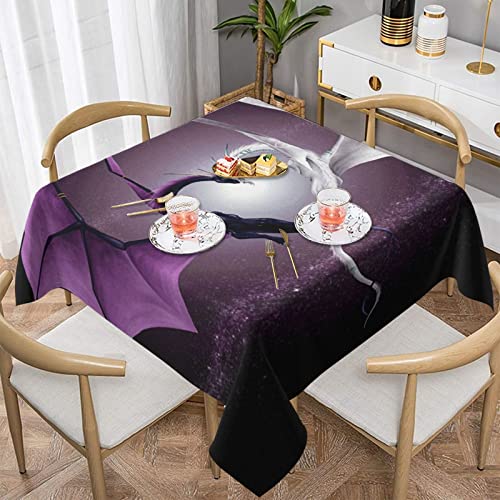 AABSTBFM Quadratische Tischdecke, 137 x 137 cm, Violett und Wirte Drachen, bedruckt, waschbar, wasserdicht, knitterfrei AABSTBFM Quadratische Tischdecke, 137 x 137 cm, Violett und Wirte Drachen, bedruckt, waschbar, wasserdicht, knitterfrei von AABSTBFM