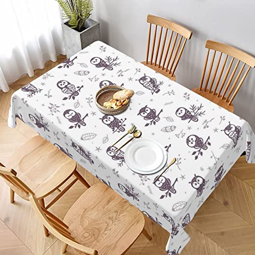 AABSTBFM Rechteckige Tischdecke, 228 x 152 cm, Motiv: Eulen-Baumzweige, bedruckt, waschbar, wasserdicht, knitterfrei, Tischdekoration, Tischdecke AABSTBFM Rechteckige Tischdecke, 228 x 152 cm, Motiv: Eulen-Baumzweige, bedruckt, waschbar, wasserdicht, knitterfrei, Tischdekoration, Tischdecke von AABSTBFM