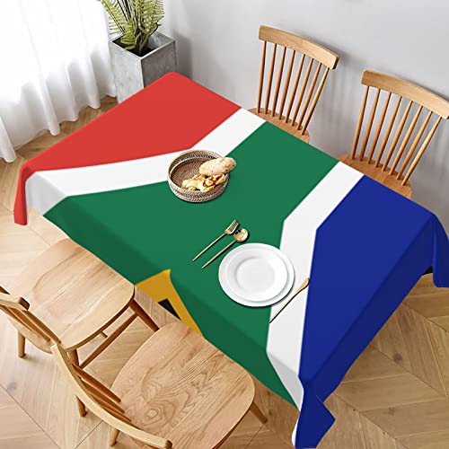 AABSTBFM Rechteckige Tischdecke 228 x 152 cm – Südafrika-Flagge, bedruckt, waschbar, wasserdicht, knitterfrei, Tischdekoration von AABSTBFM