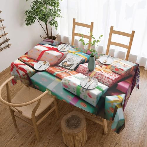 AABSTBFM Tischdecke, Spitze, rechteckig, 183 x 137 cm, bedruckt, waschbar, wasserdicht, knitterfrei, Tischdekoration, Tischdecke von AABSTBFM