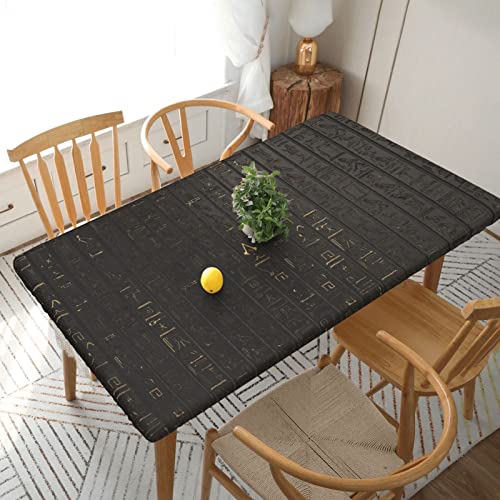 Rechteckige Tischdecke, 152 x 76 cm, für 1,5 m Esstischschutz – Antike ägyptische Hieroglyphe bedruckt, elastische Kanten, Tischdekoration, Tischdecke Rechteckige Tischdecke, 152 x 76 cm, für 1,5 m Esstischschutz – Antike ägyptische Hieroglyphe bedruckt, elastische Kanten, Tischdekoration, Tischdecke von AABSTBFM