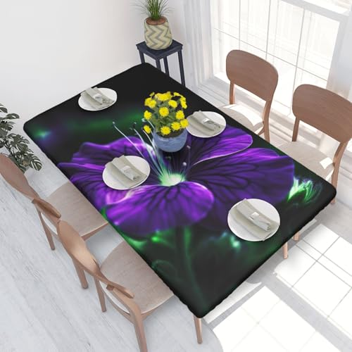 Rechteckige Tischdecke für Esstisch, 122 x 76 cm, Violettgrün, leuchtend bedruckt, elastische Kanten, faltenfreie Dekoration, Tischdecke, 122 x 76 cm Rechteckige Tischdecke für Esstisch, 122 x 76 cm, Violettgrün, leuchtend bedruckt, elastische Kanten, faltenfreie Dekoration, Tischdecke, 122 x 76 cm von AABSTBFM
