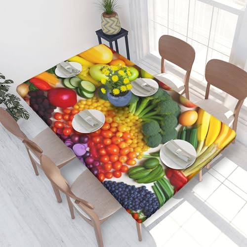 Rechteckige Tischdecke für Esstisch, bedruckt, elastische Kanten, faltenfreie Dekoration, Tischdecke, 122 x 76 cm Rechteckige Tischdecke für Esstisch, bedruckt, elastische Kanten, faltenfreie Dekoration, Tischdecke, 122 x 76 cm von AABSTBFM