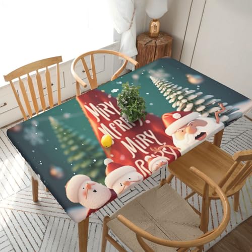 Rechteckige Tischdecke für Esstischschutz, bedruckt mit elastischen Kanten, faltenfreie Dekoration, Tischdecke, 152 x 76 cm Rechteckige Tischdecke für Esstischschutz, bedruckt mit elastischen Kanten, faltenfreie Dekoration, Tischdecke, 152 x 76 cm von AABSTBFM
