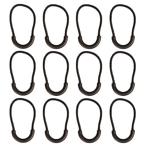 AAED 20 Stück Reißverschluss Zipper,Reissverschluss Zipper,Reißverschluss Anhänger,Zipper für Reißverschluss,Nylonschnur Reißverschluss Zieht,für Kleidung Rucksack Kunsthandwerk(Schwarz) von AAED