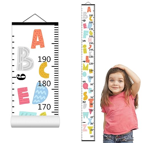 AAED Kinder Höhe Maßnahme,Höhe Diagramm Größe Messlatte Tragbare Wandaufkleber,Aufrollbare Wachstum Wall Chart, Höhenmesser für Kinderzimmer Kindergarten von AAED