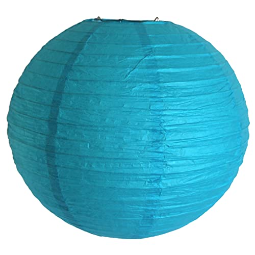 AAF Nommel Lampion Laternen Papierlaterne Lampenschirm Hochtzeit Party Dekoration Ballform Blau 30 cm von AAF Nommel