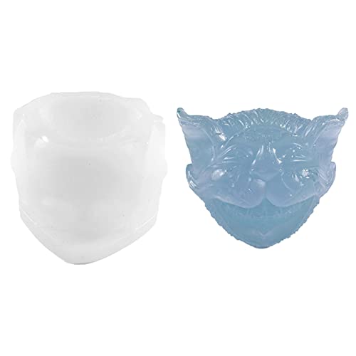 10 Katze Kopf Harz Form | Harz Gießseife Form für Aromatherapie - 3D Böse Katze Kopf Form, Halloween Stil Silikon Kegel Form zur Herstellung Aakoma 10 Katze Kopf Harz Form | Harz Gießseife Form für Aromatherapie - 3D Böse Katze Kopf Form, Halloween Stil Silikon Kegel Form zur Herstellung Aakoma von AAKOMA